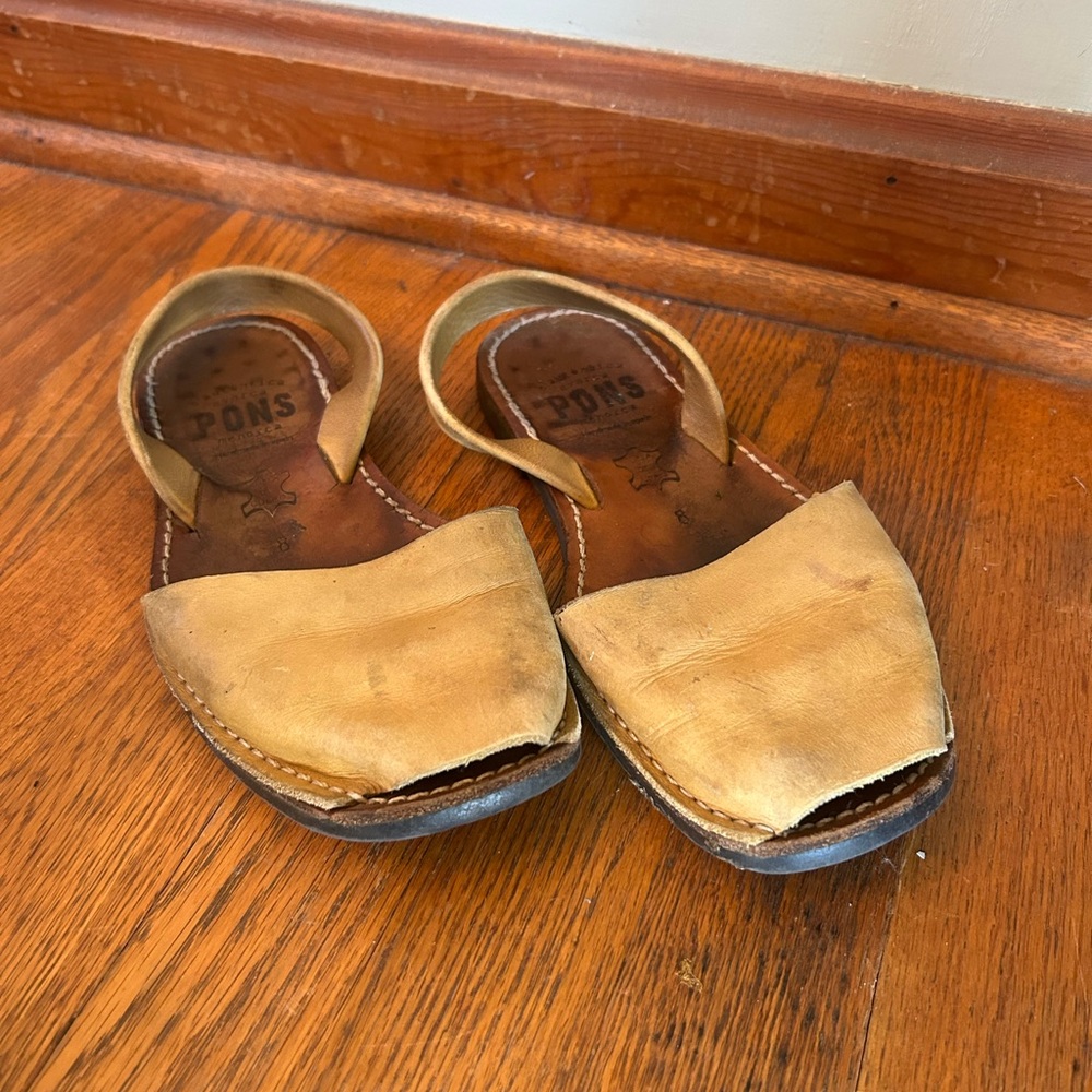 Pons Avarca Tan Leather Sandals